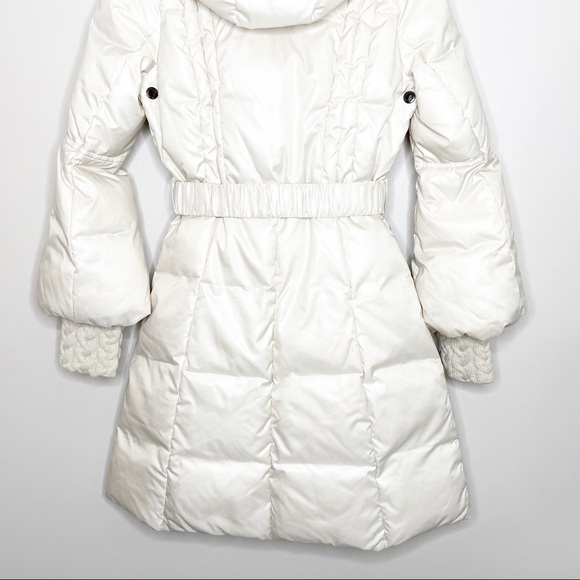 Mackage Off White Long Down Hooded Winter Coat XS - Picture 10 of 14